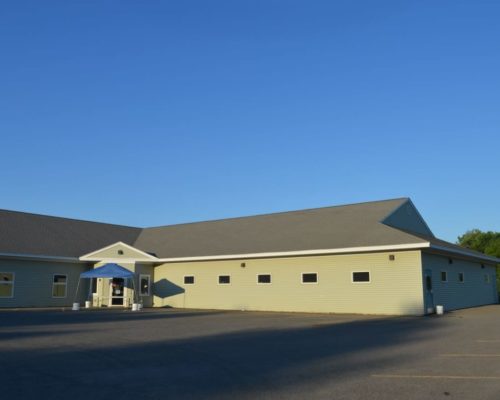 the exterior of HSWA. the dog kennels are on the right side of this L shaped building (1)