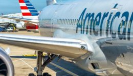 American Airlines jet on tarmac